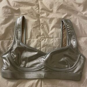 Heroine Sport Metallic Silver Malibu Top (Small)